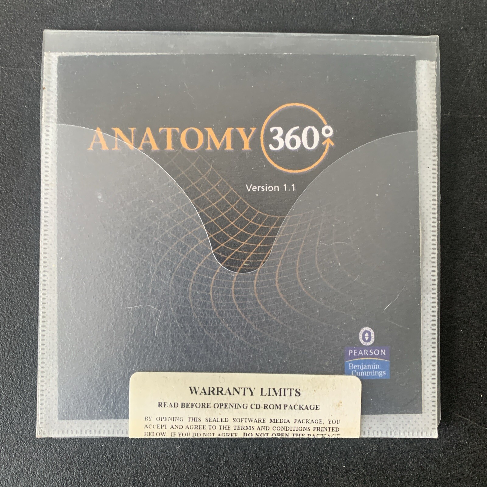Anatomy 360 CD-ROM Version 1.1 By Pearson Benjamin Cummings