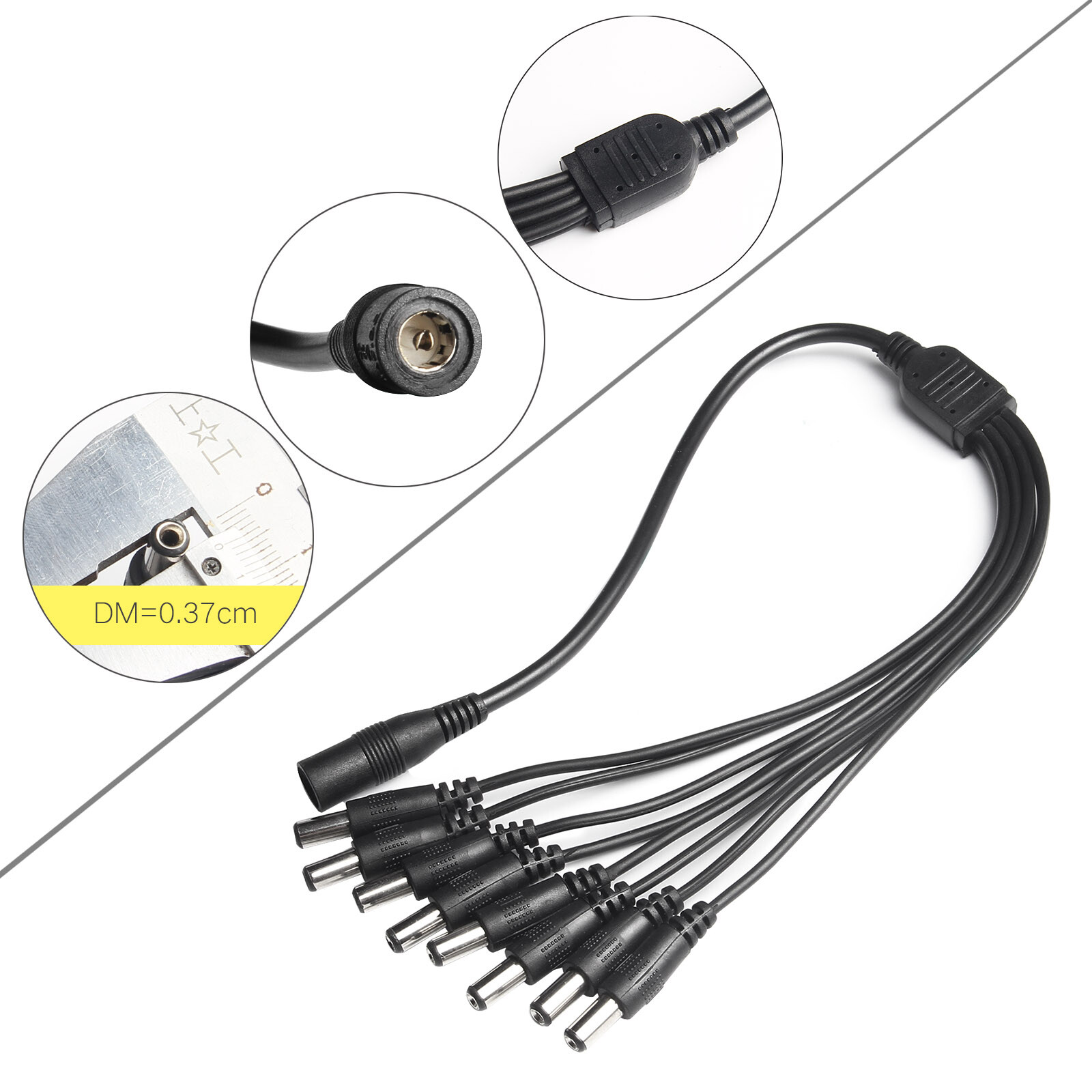 12V 5A Power Supply Adapter +8 Split Power Cable For CCTV Security Camera DVR B