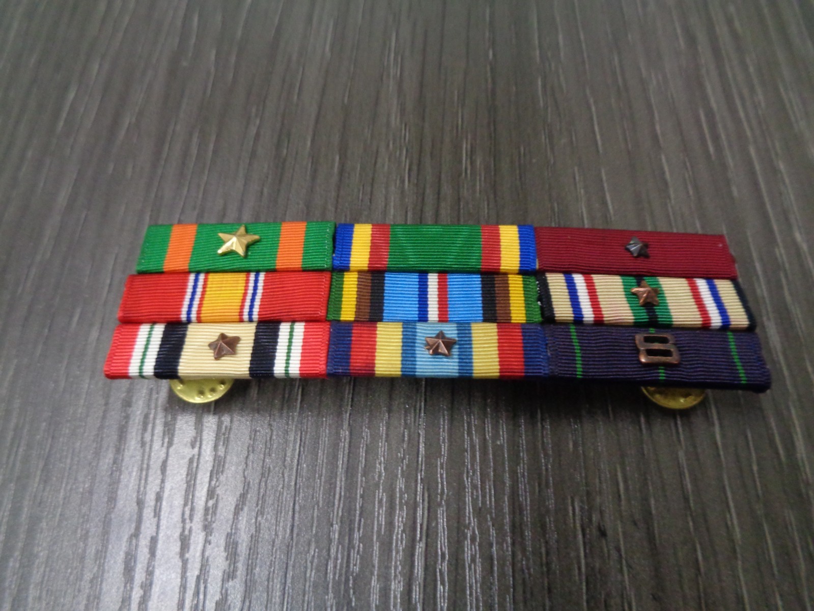 USN ENLISTED 9 Ribbon Bar - IRAQ War Southwest Asia Service -made in USA- USED