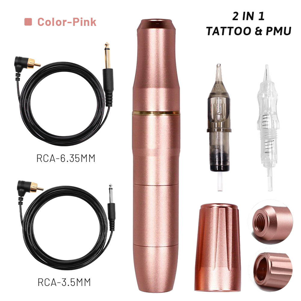 Permanent Makeup Tattoo Machine with 2 Head 3D Microblading Tattoo Gun