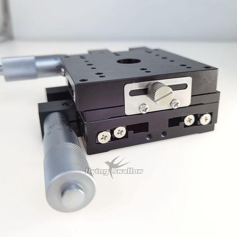 XY Micrometer Fine Tuning Platform Manual Tuning Roller Linear Stage 80*80*40mm