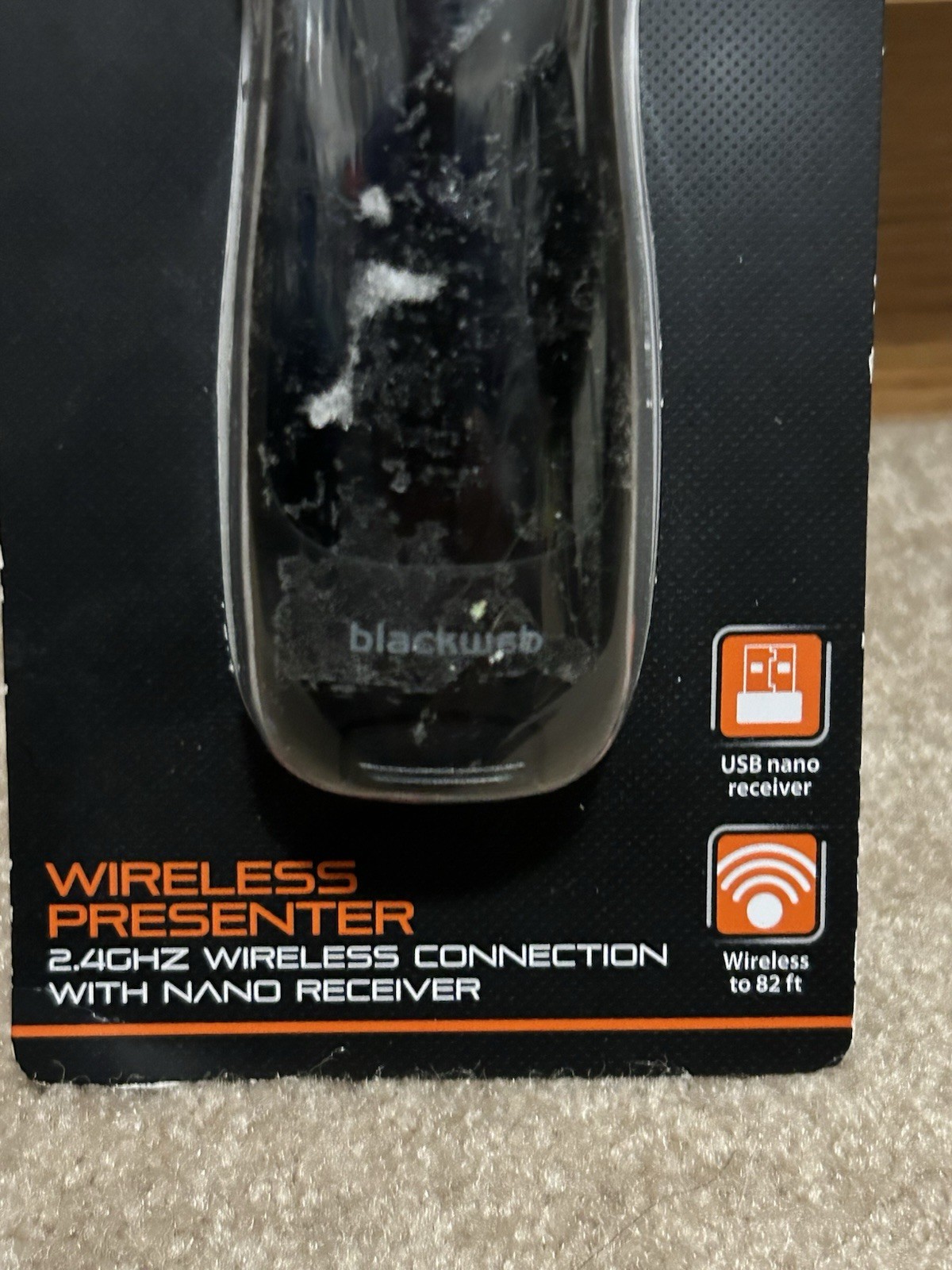 Blackweb Wireless Presenter Pointer 2.4GHz USB Receiver 8 Buttons BWA18H0013