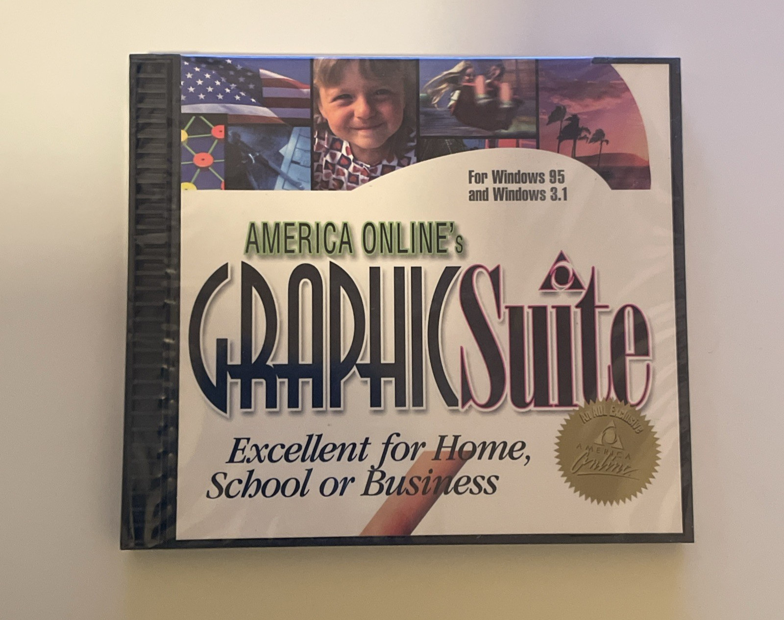 America Online’s Graphic Suite An Aol Exclusive For Widows 95 & 3.1 CD ROM