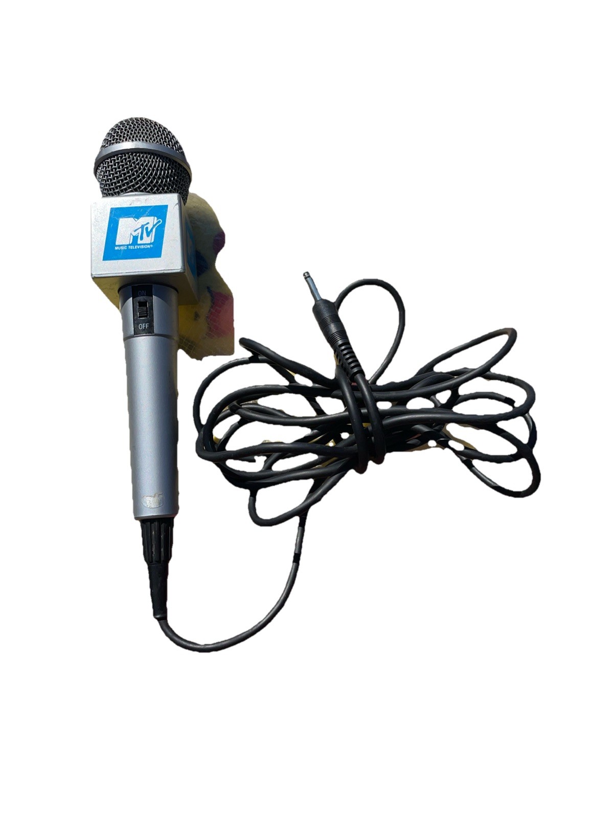 VINTAGE MTV MUSIC TELEVISION KARAOKE MICROPHONE 10” in Length 3.5 mm Jack