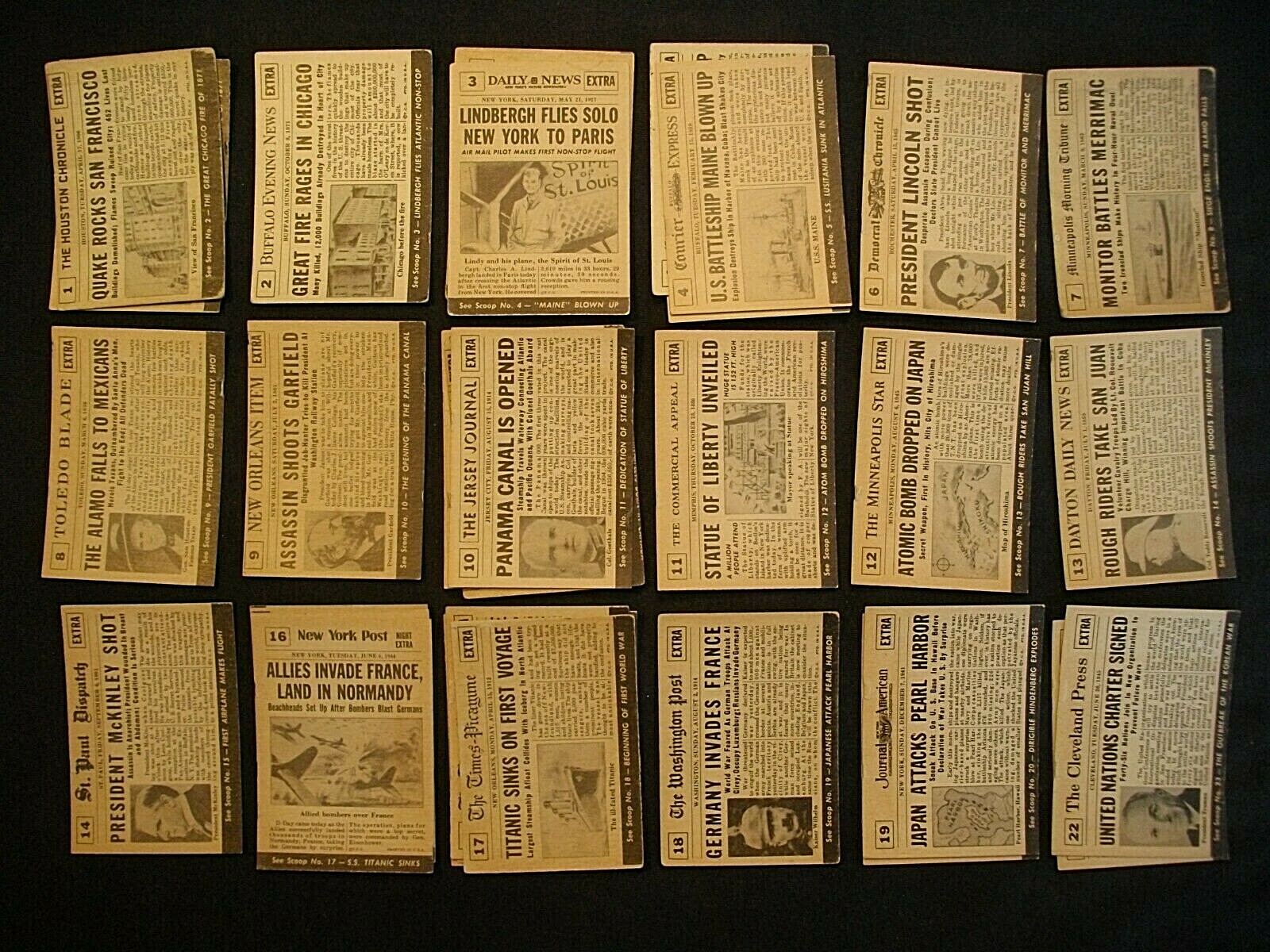 1954 Topps SCOOP Series 1 cards QUANTITY U PICK READ DESCRIPTION BEFORE U BUY