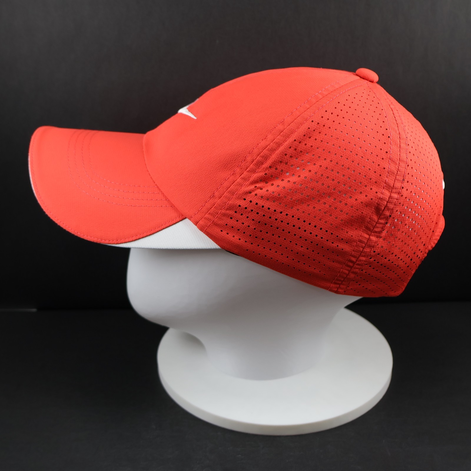 Nike Golf Adjustable Swoosh Golf Hat, Red/White, Polyester