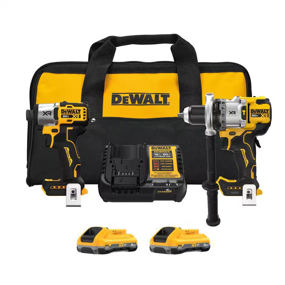 20V MAX Lithium-Ion Cordless 2-Tool Combo Kit with (2) 4.0 Ah Batteries, Charger