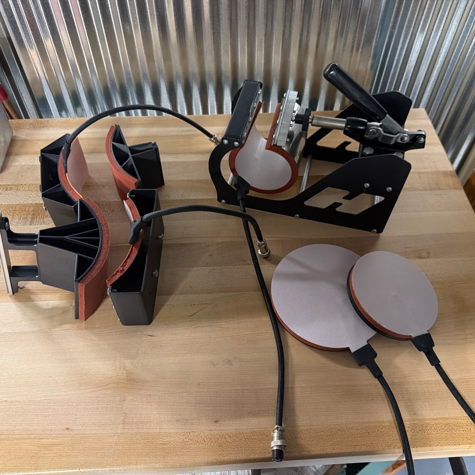 Mug & Plate Heat Press Attachment Set (Attachments Only) + 6 Blank Ceramic Mugs