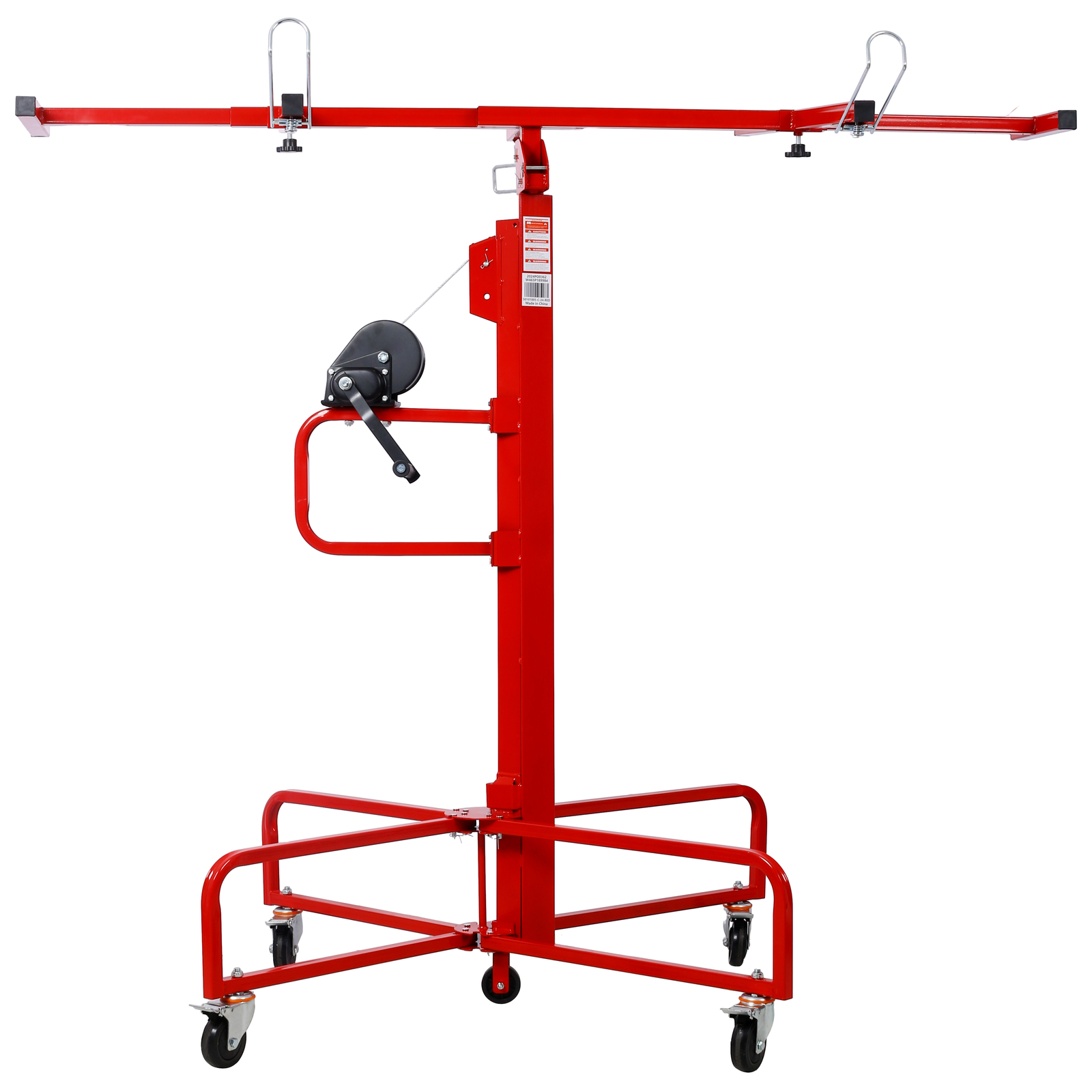 16ft Drywall Lift Hoist Panel Lifter Jack Tool 150lb Capacity Rolling Caster