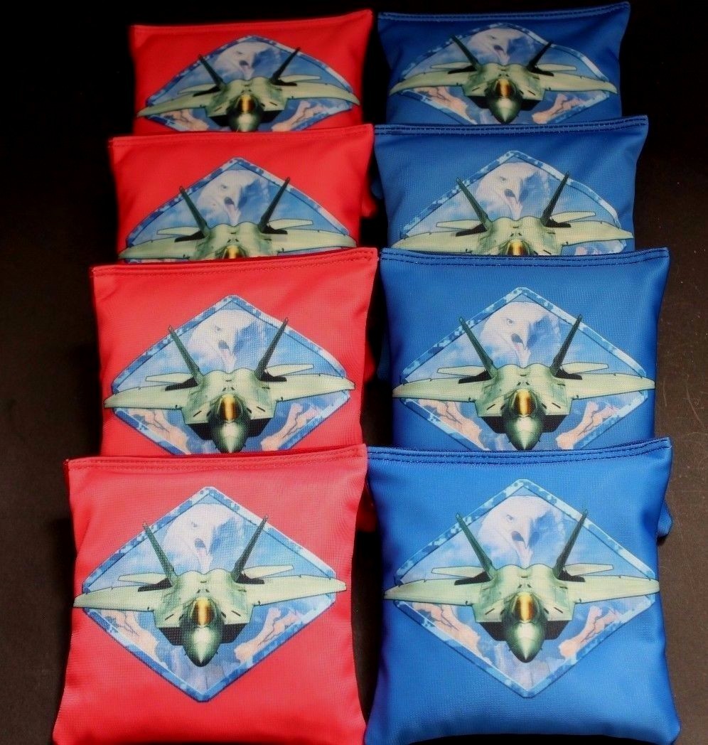US AIR FORCE MILITARY THUNDER BIRDS 8 ACA Regulation Handmade Cornhole bags B238