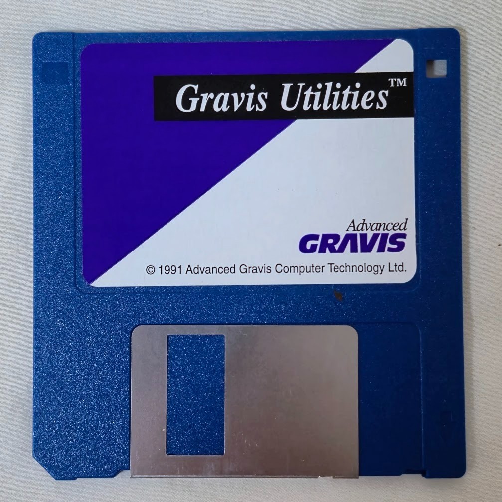 Gravis Utilities 3.5" Floppy Disk 1991 Software Tool for PC – Vintage