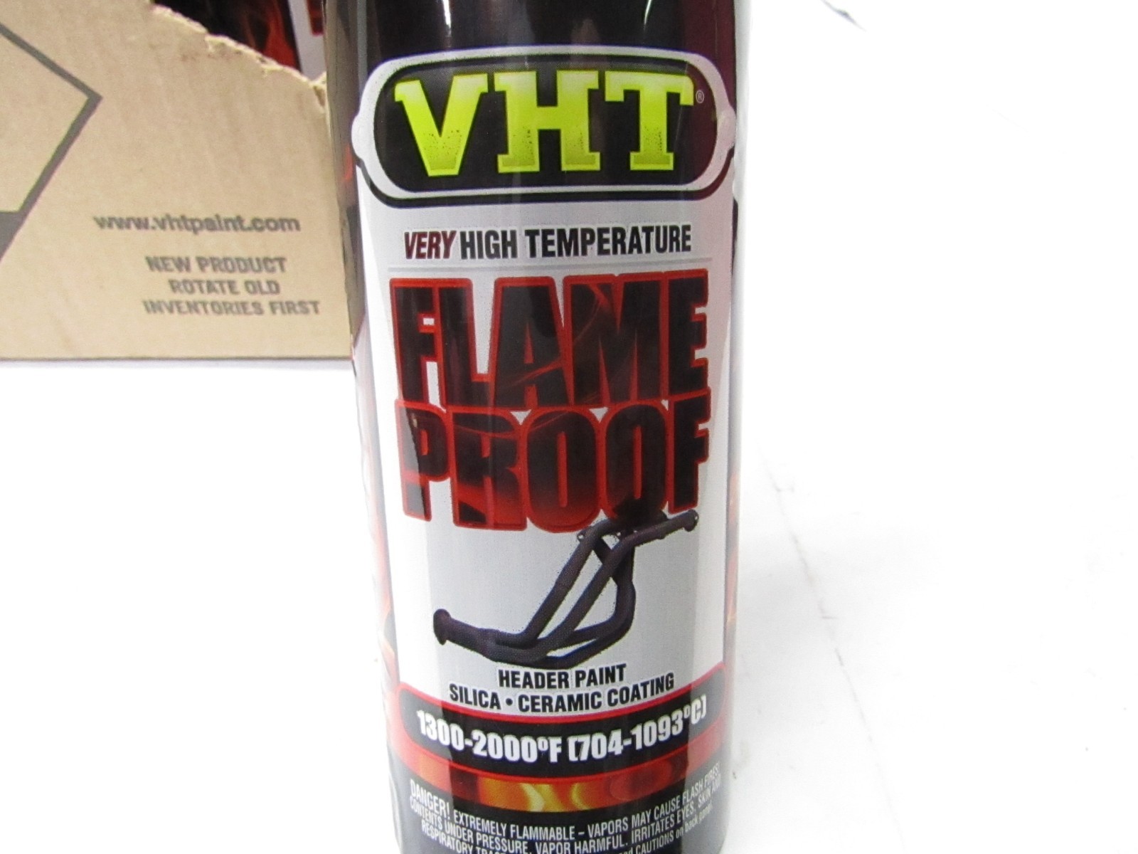 6 Cans VHT SP114 Flameproof 11 oz. Flat Orange Aerosol High Temperature Paint