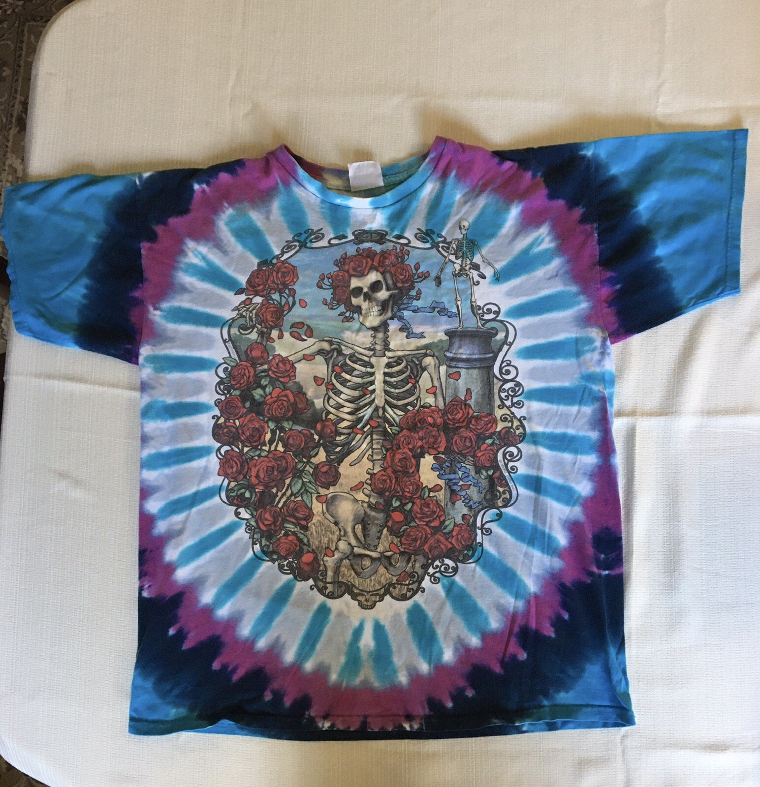 Vintage Grateful Dead 30th. Anniversary Liquid Blue XL T-Shirt 1995 GDM INC.