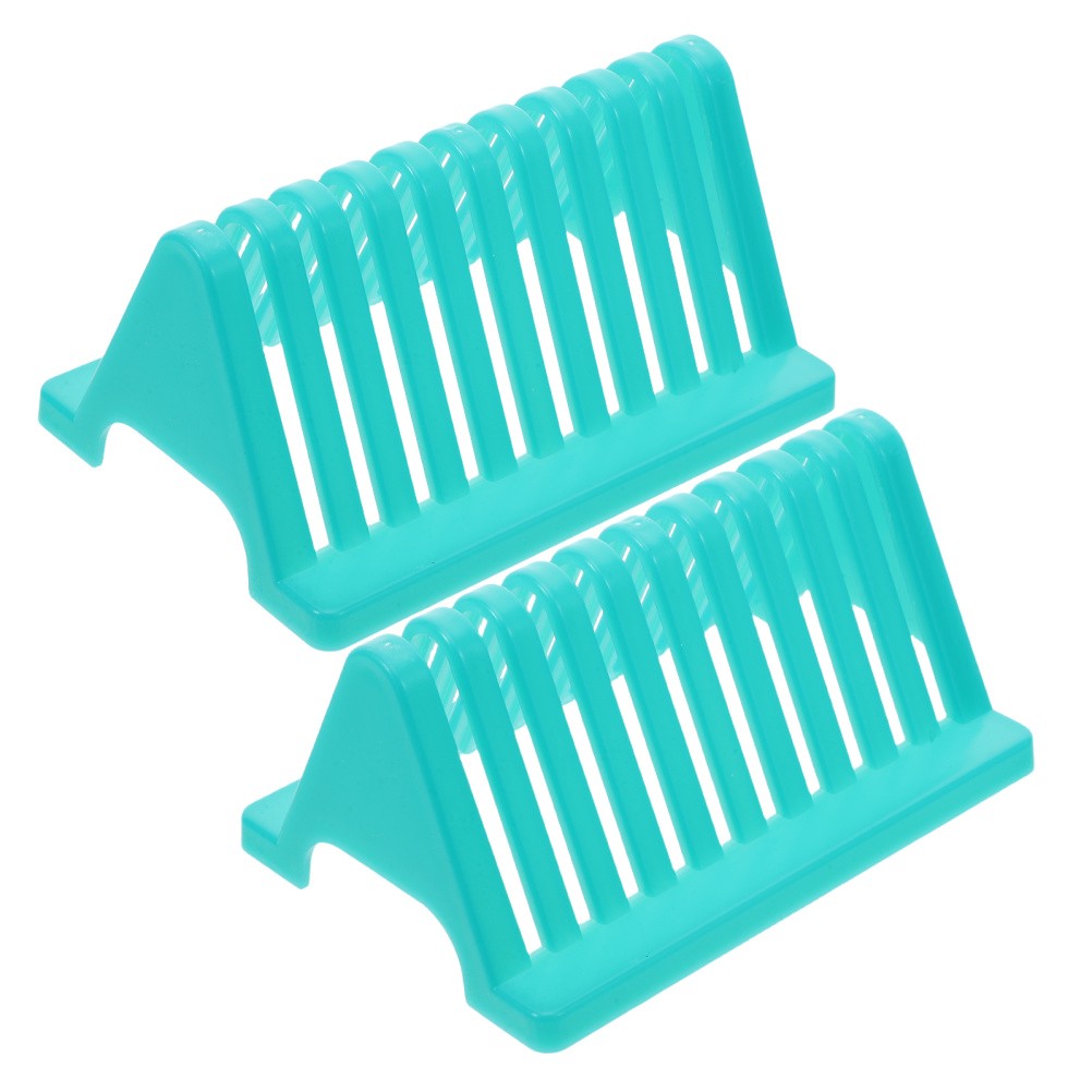 2 Pcs Staining Slides Rack Microscope Drying Glass Stand Laboratory