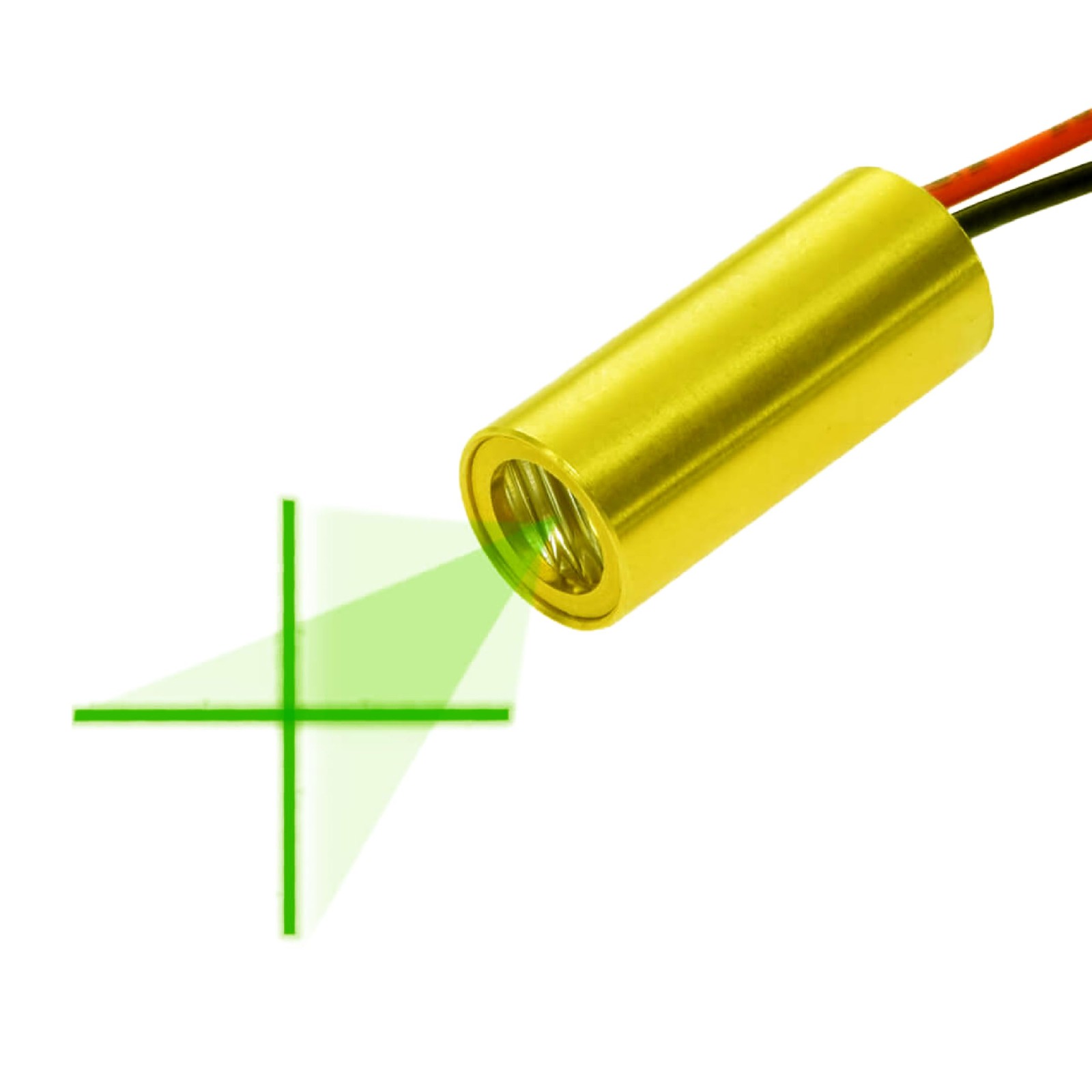 Economical Green Crosshair Laser Module, 520nm, Class 1 Ф9 x 26 mm,