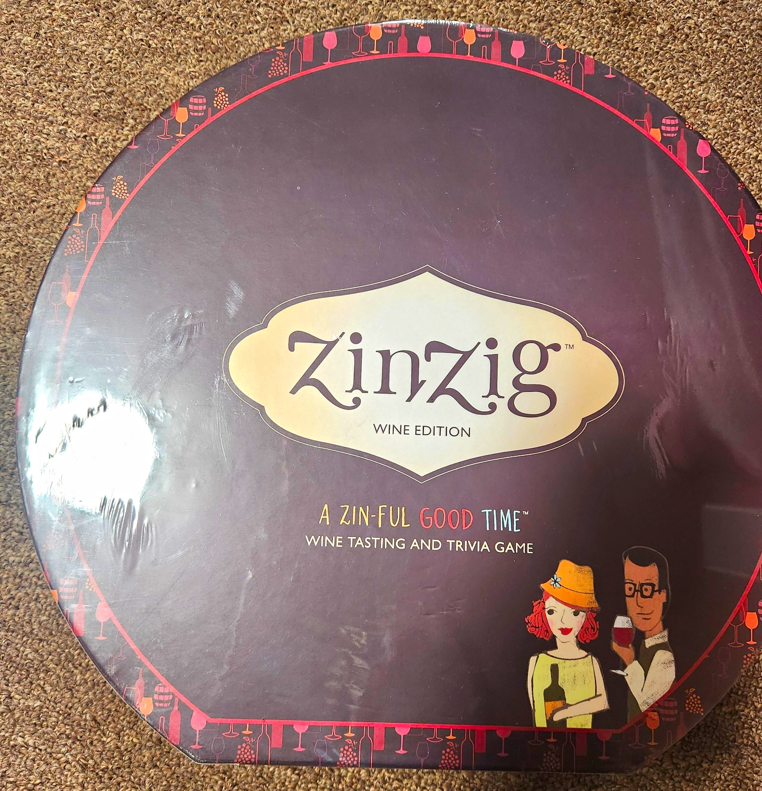 ZinZig Wine Edition Wine Tasting Trivia Board Game Adult Never Opened