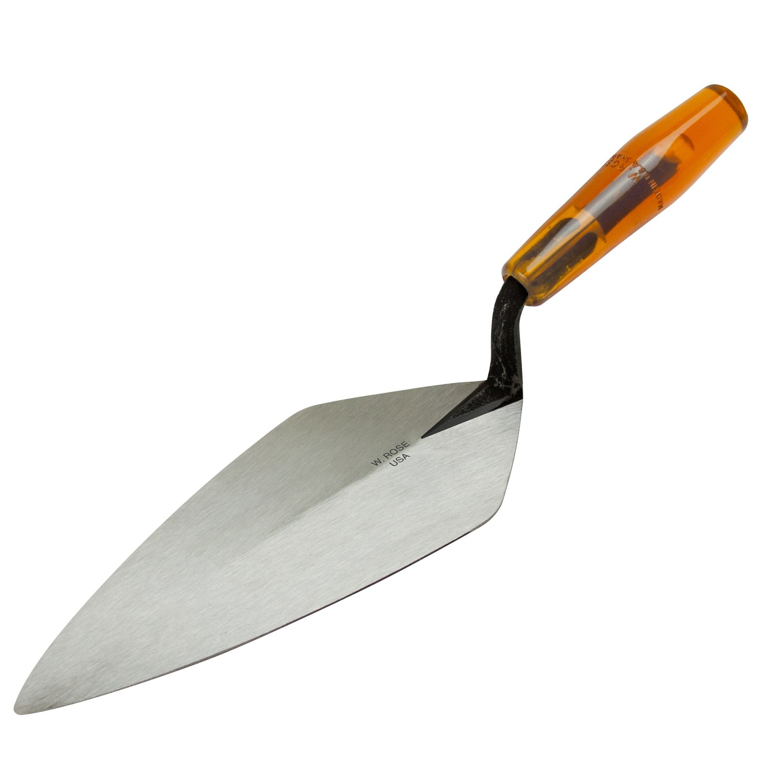 W. Rose Narrow London Brick Trowel | 10 in | Plastic Handle