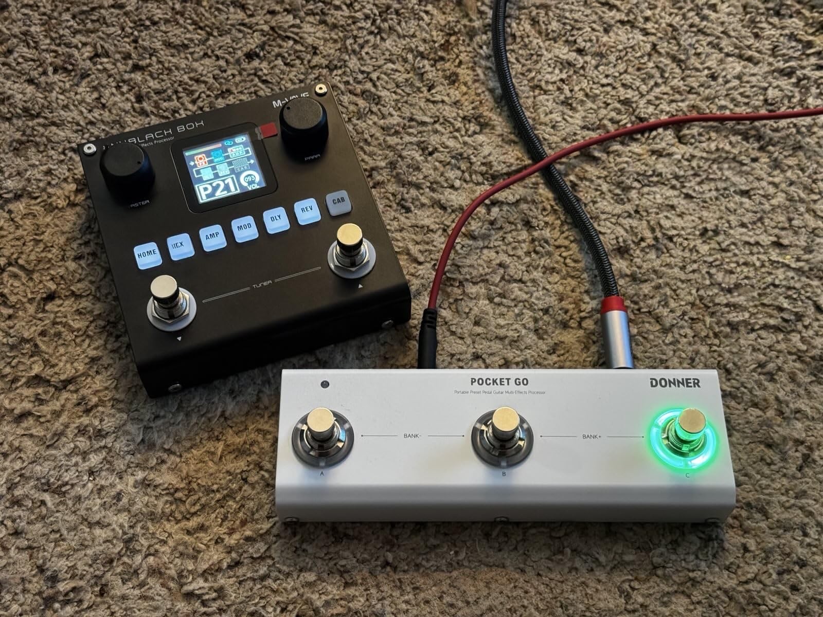 Donner Pocket Go Multi-Effects Pedal For Electric Guitar/Bass 21 Presets, 20 IRs