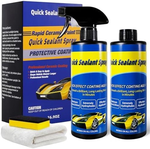 2 Pcs Ceramic Coating for Cars: Quick Effect Coating Agent for Maximum Gloss ...