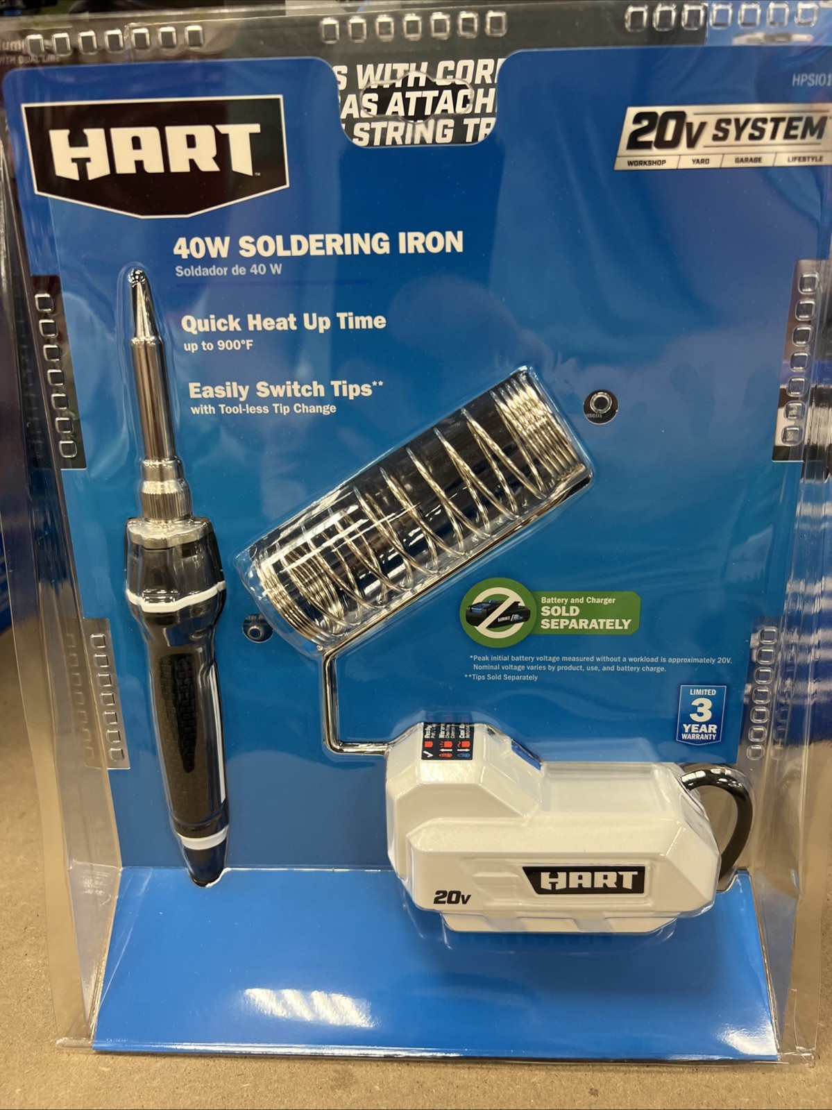 HART 40W Soldering Iron - Quick Heat Up, Easy Tip Switching, Complete Kit