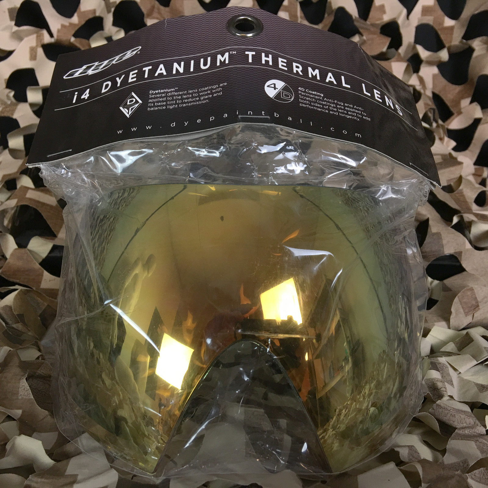 NEW Dye I4 & I5 Thermal Paintball Mask Lens - Dyetanium Faded Bronze Sunrise