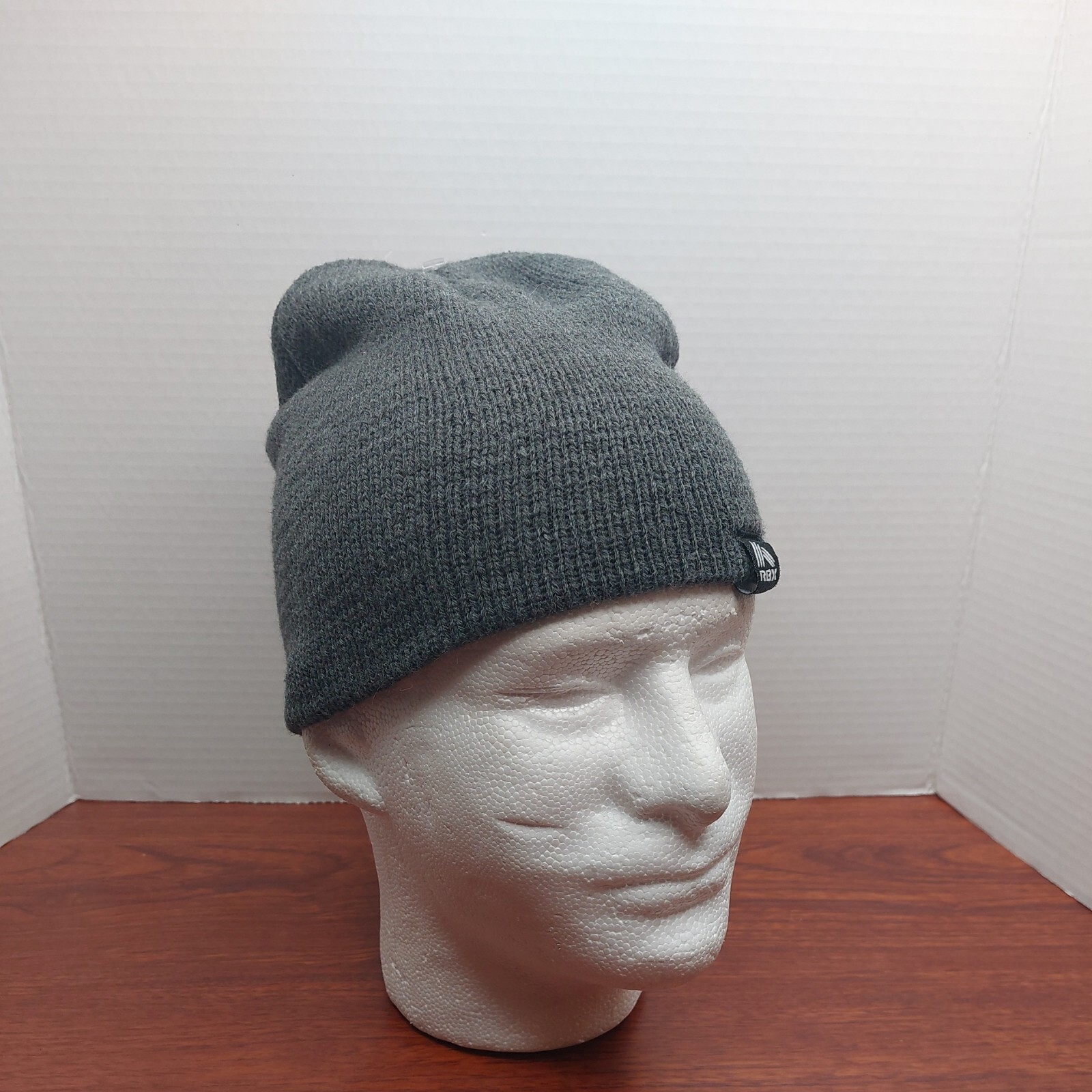 RBX Knit Beanie Hat Gray Cap