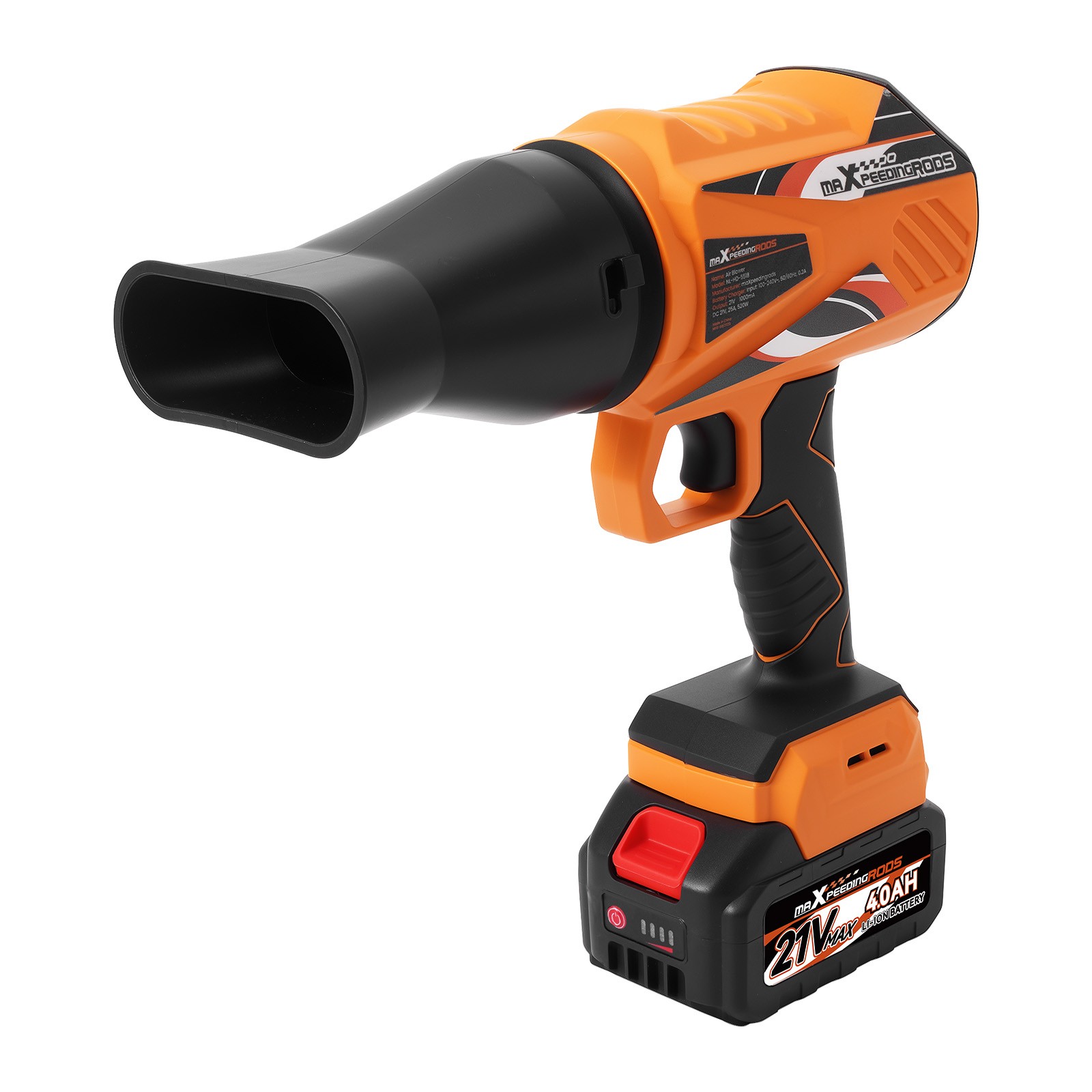 Cordless Leaf Blower 21V 4000mAh Brushless Motor 550 CFM Variable Speed