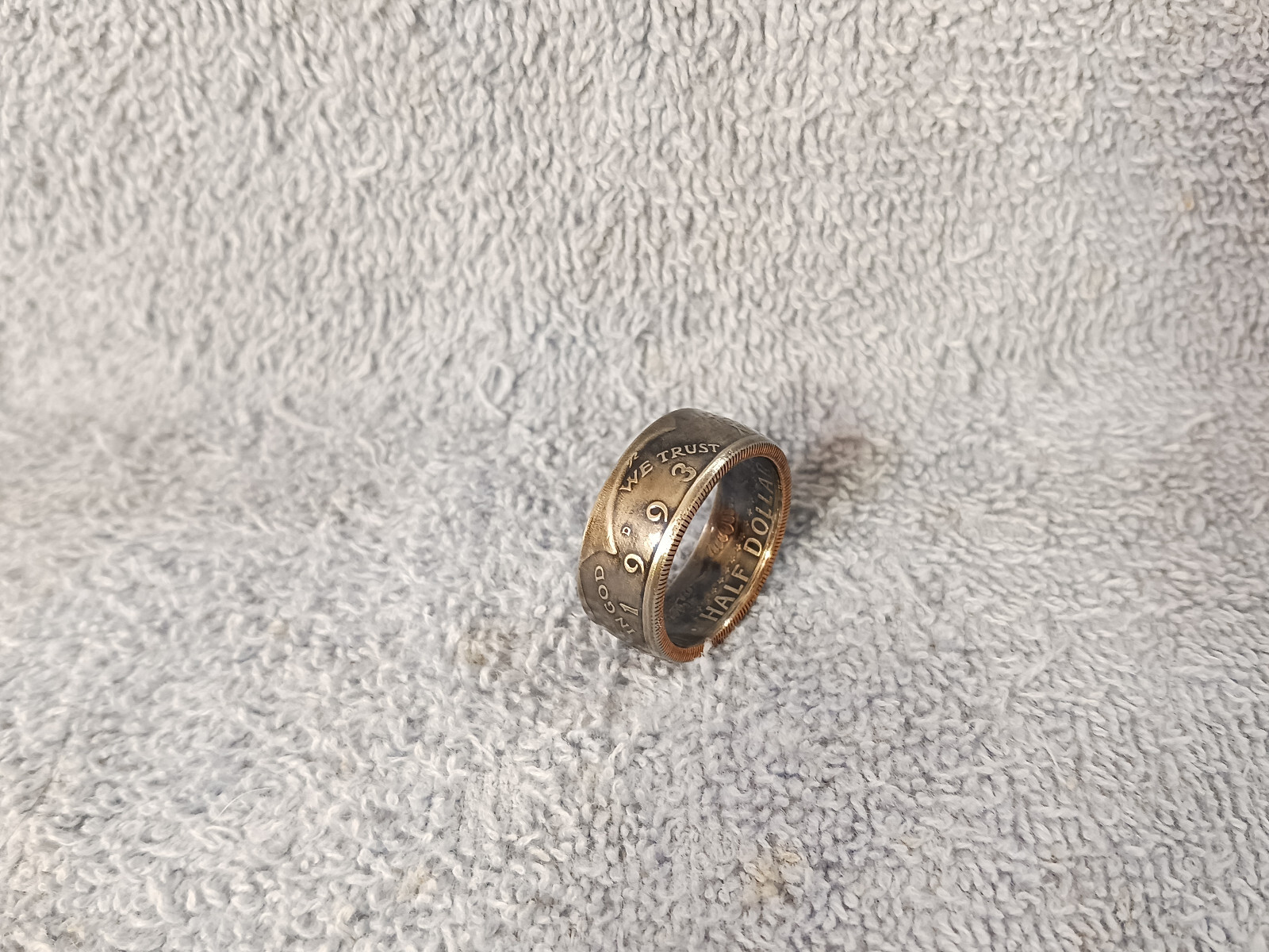 1993 Kennedy Half Dollars  size 11   coin ring  handmade mixed metals