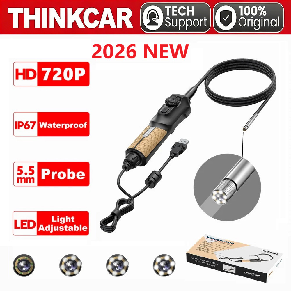 THINKCAR TES102 USB ENDOSCOPE Videoscope Cam Borescope For 892BT 689BT VO8 682