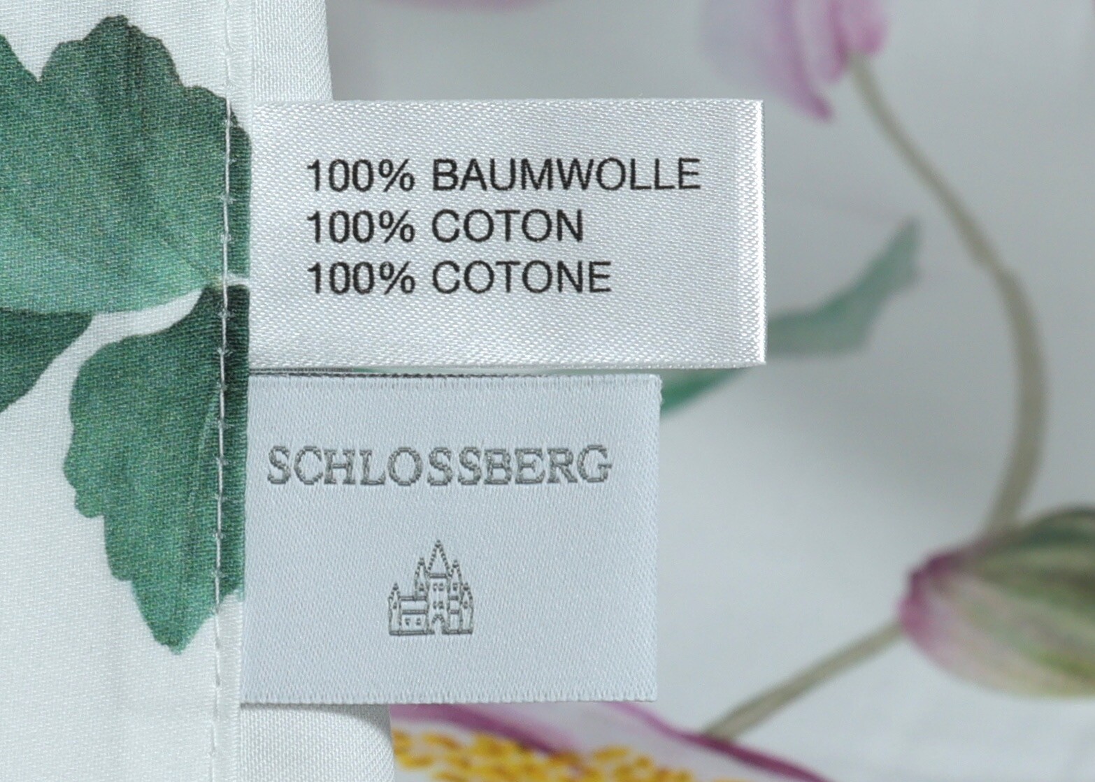 SCHLOSSEBERG SWITZERLAND Satin Noblesse CLARA BLANC Flanged Euro Sham