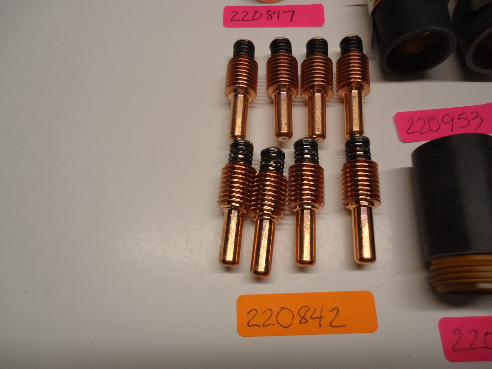 Small lot of plasma cutter consumables.