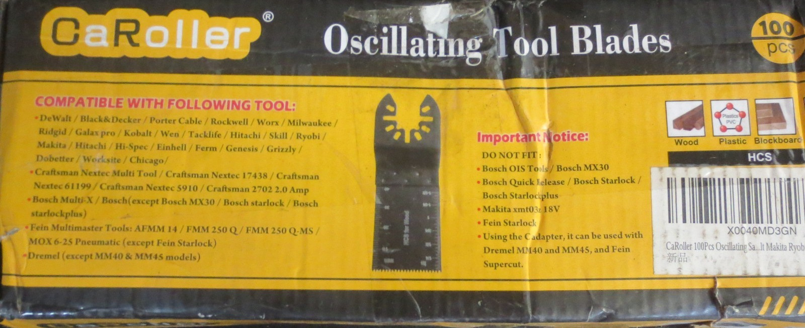 CaRoller 100Pcs Oscillating Saw Blades