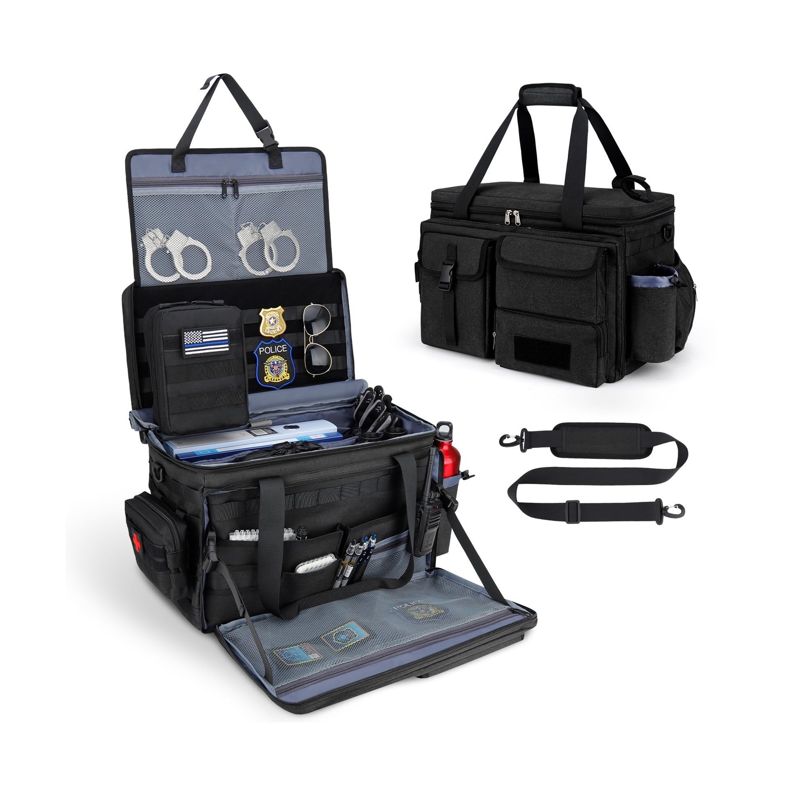 Patrol Bag Law Enforcement Police Gear Bag, Car Front Seat Organizer Tactical...