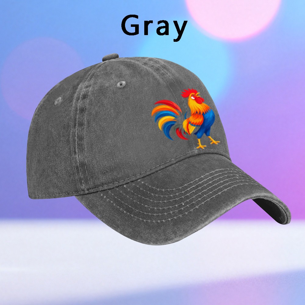 Rooster Side Profile Baseball Cap Multicolor Dad Hat Adjustable Cap