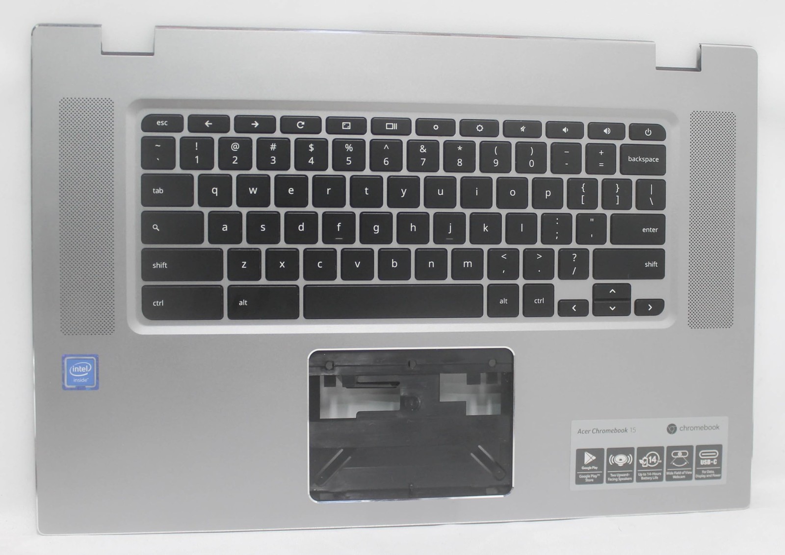 6B.H0KN7.047 Acer Palmrest Top Cover W/Kb Us Bl Cb315-1Ht-C9Ua "GRADE A"