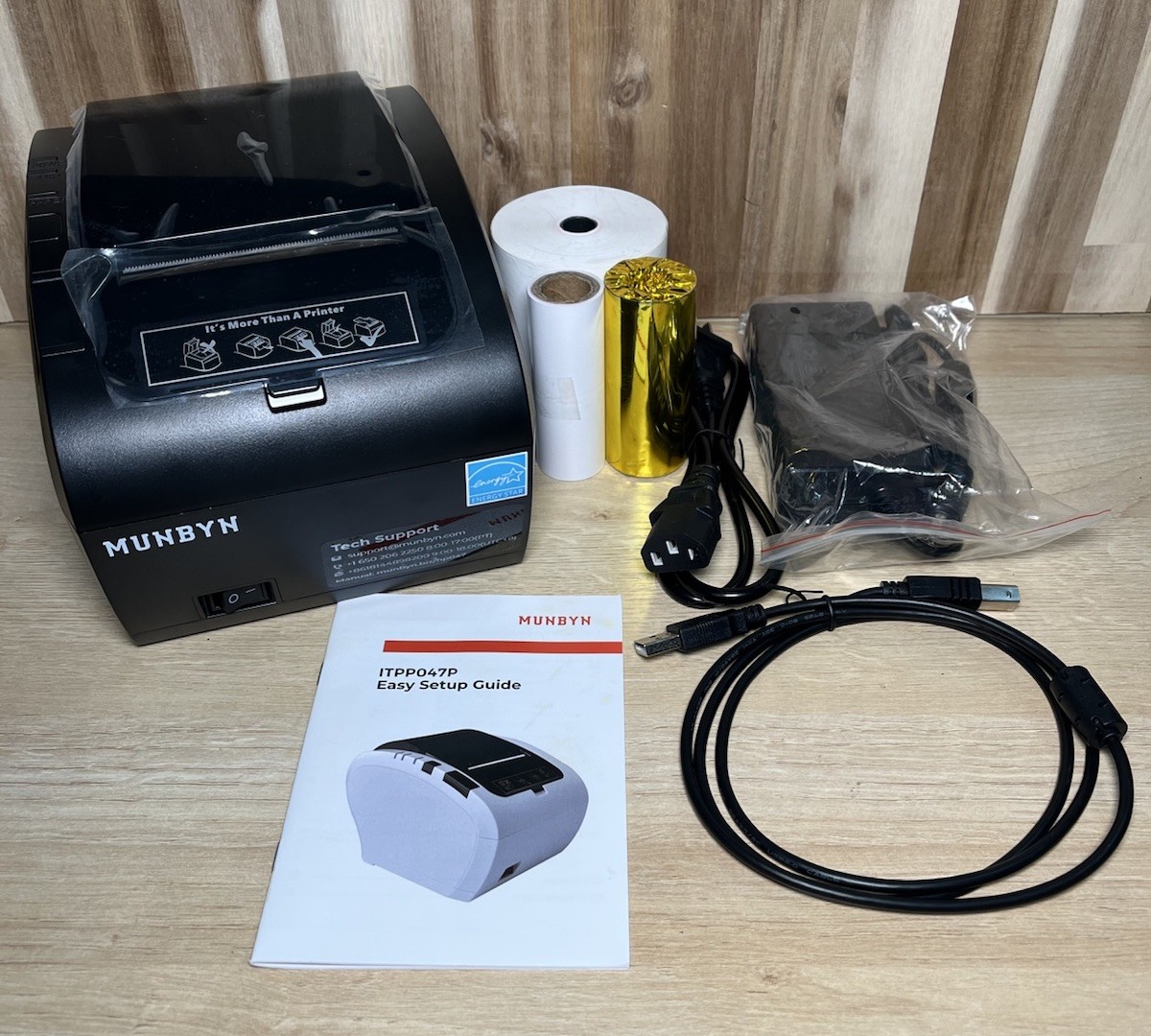 MUNBYN WiFi POS Receipt Printer 80mm Thermal USB/Lan/Serial/Cash Drawer Port ESC