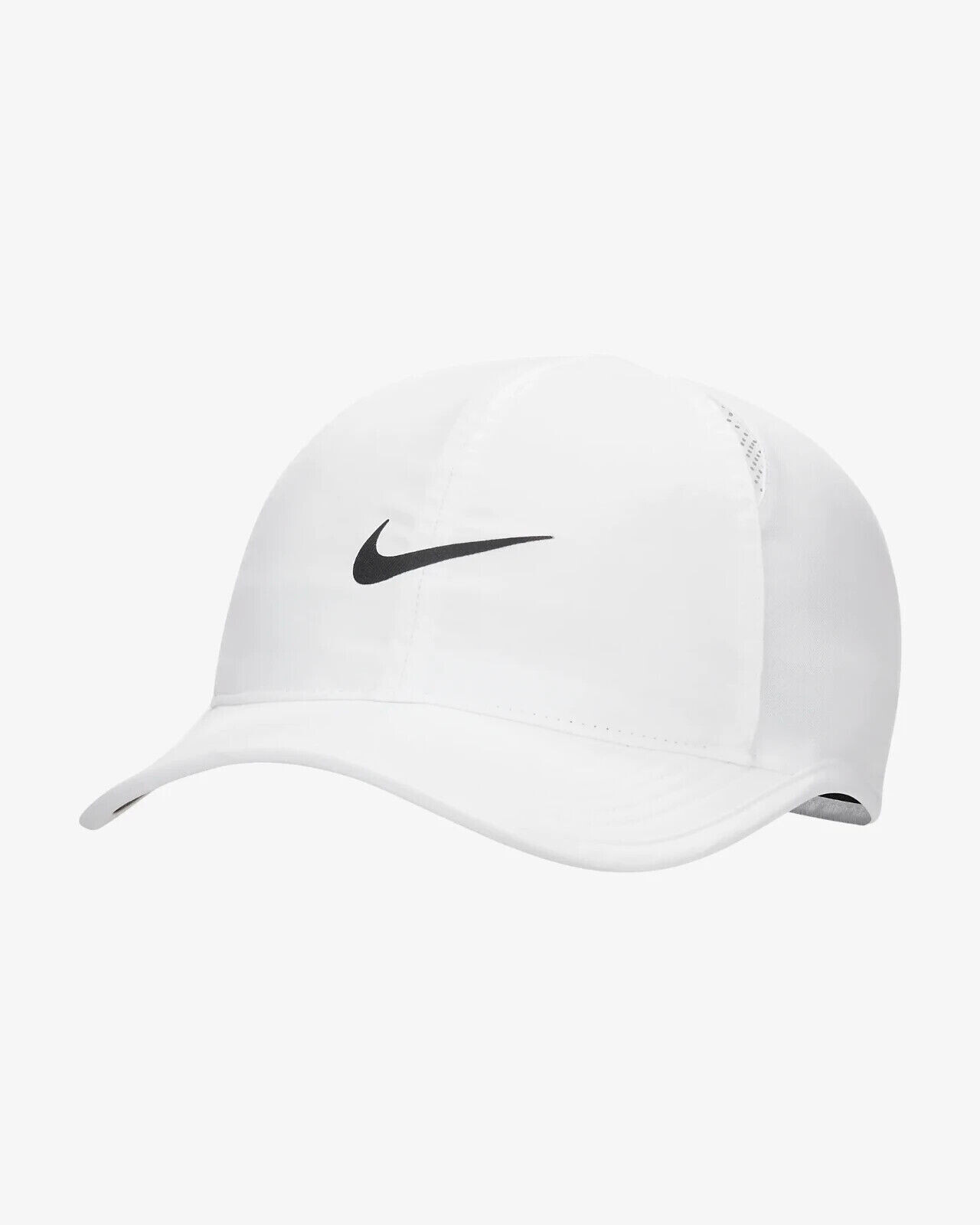 Nike Dri FIT Club Unstructured Featherlight Cap White Black L/XL Hat FB5682 100