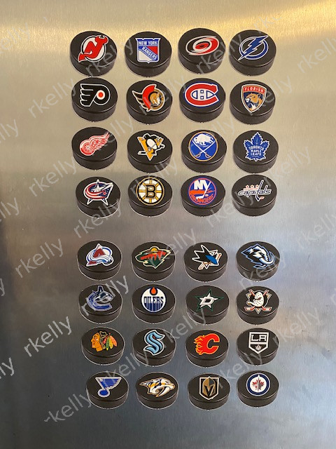NHL MAGNETS  SET - All 32 teams Electronic Cut