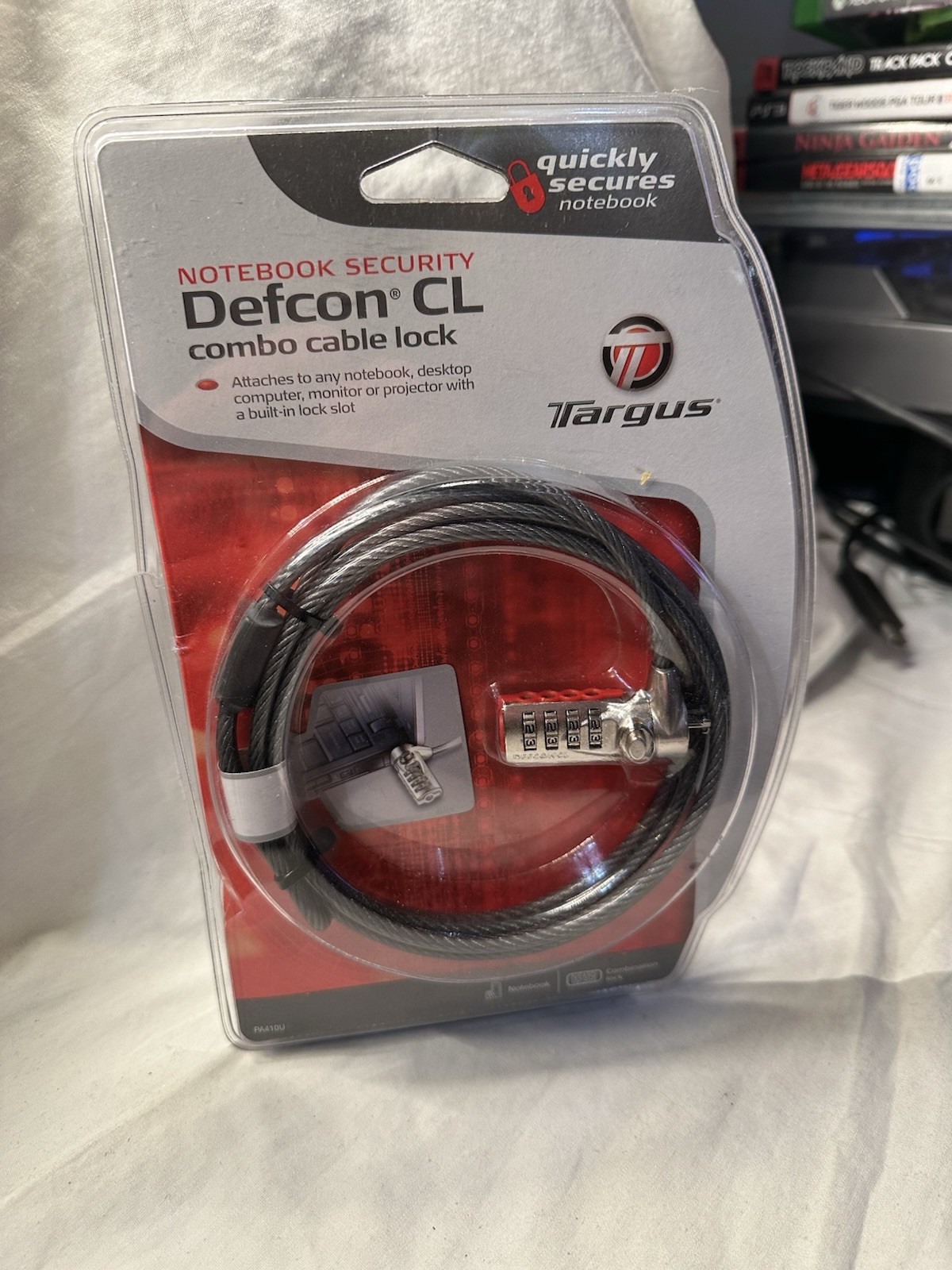 Targus Notebook Security DEFCON CL Serialized Combo Cable Lock Model: PA410U