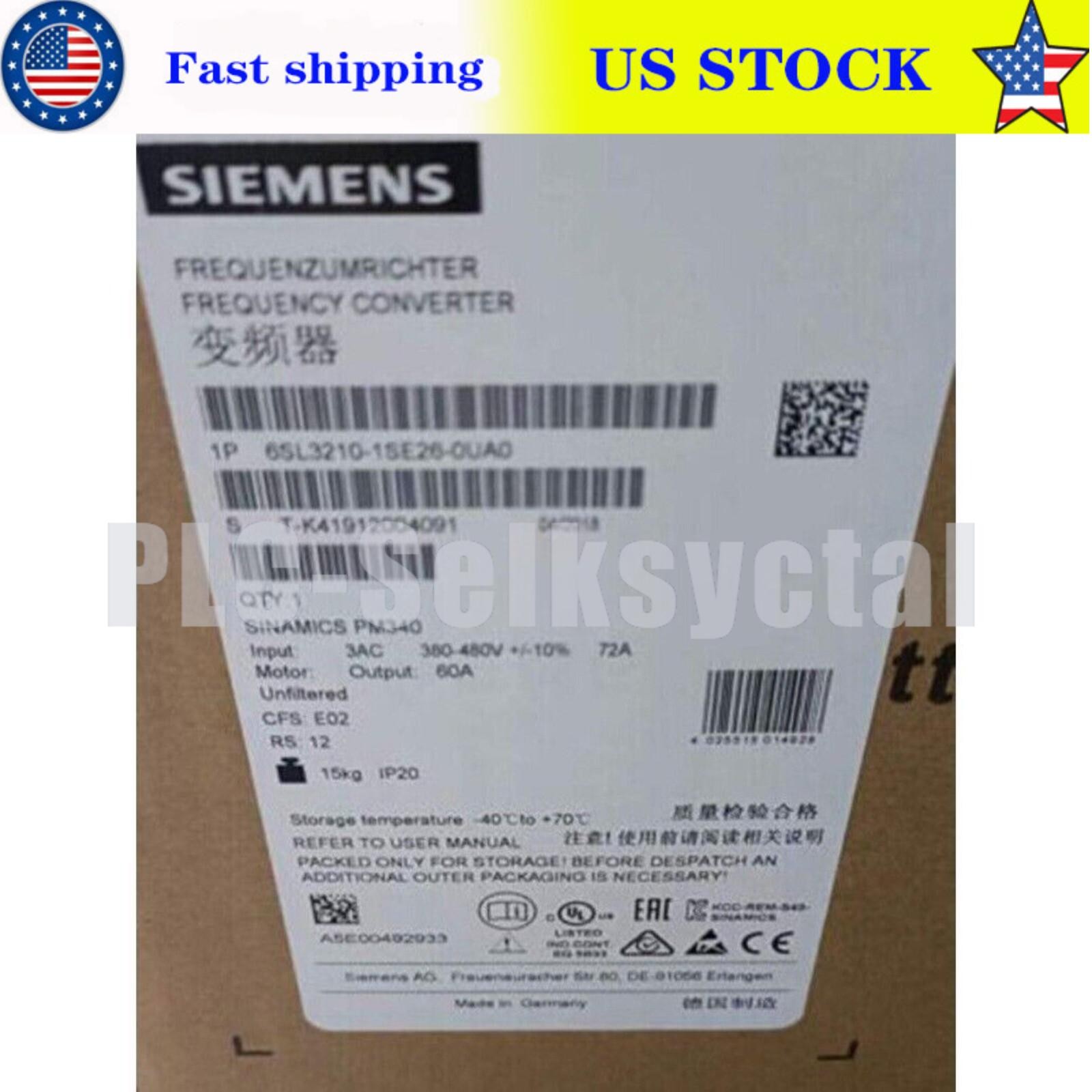 New Siemens 6SL3210-1SE26-0UA0 6SL3 210-1SE26-0UA0 converter Power Module PM340