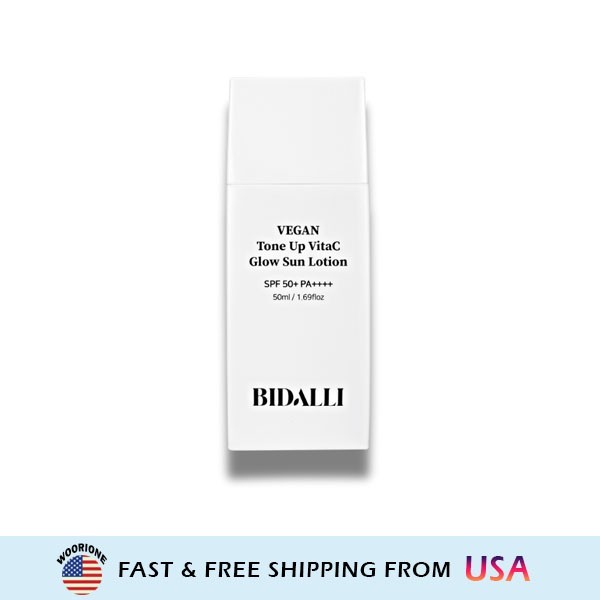 [BIDALLI] Vegan Tone Up Vita-C Glow Sun Lotion 50ml (K-Beauty) - US SELLER