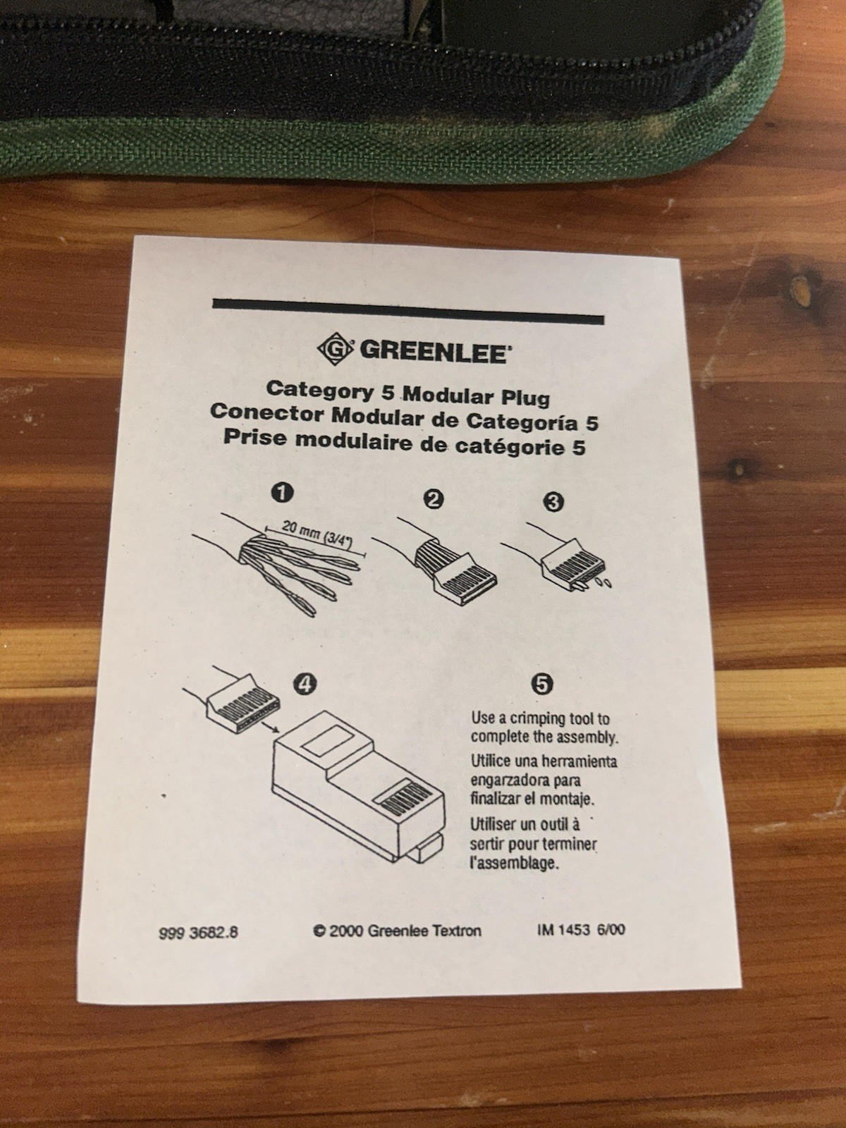 NEW - GREENLEE 45579 CATEGORY 5 DATA TERMINATION & TEST KIT