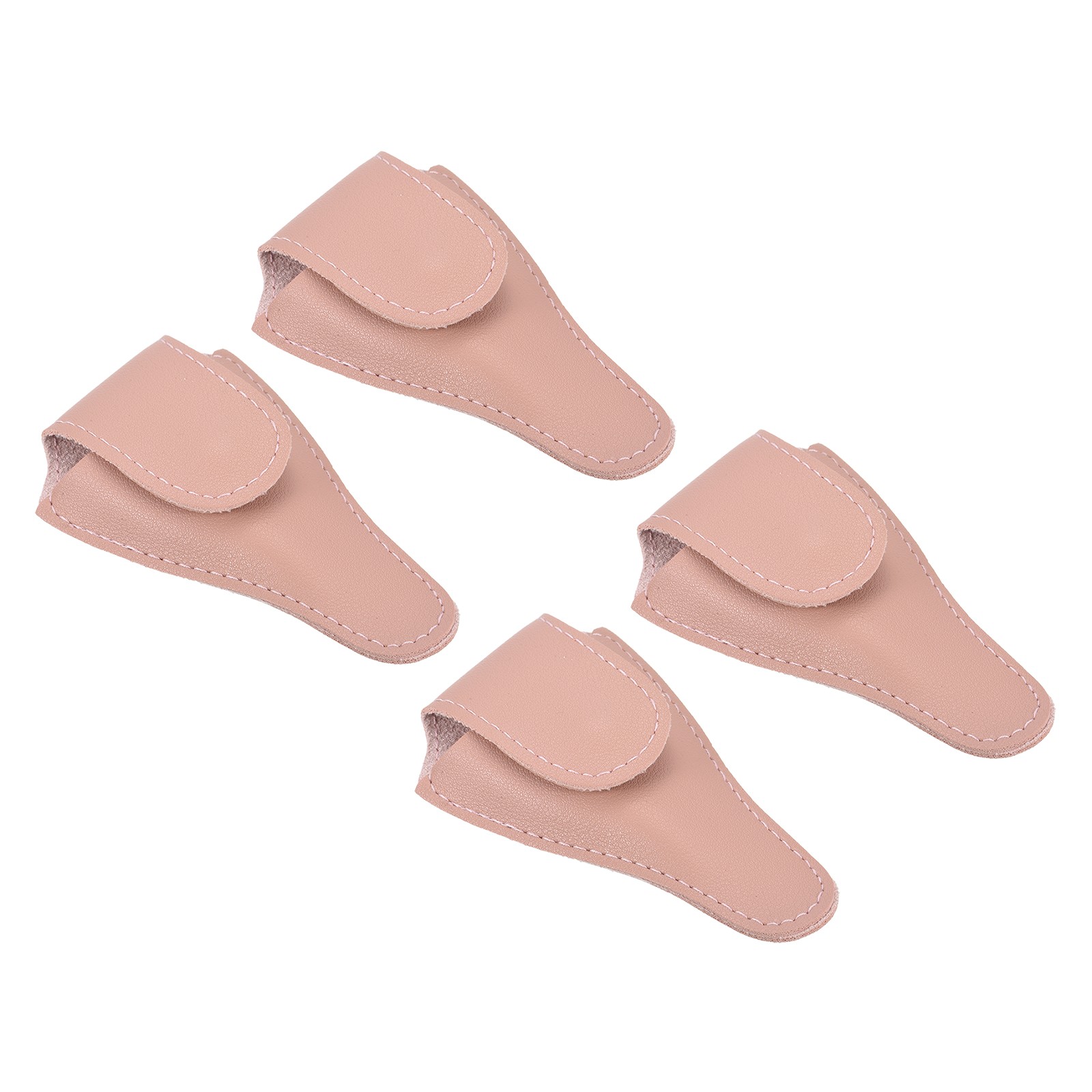 4Pcs 4.5"x2.6" PU Leather Embroidery Scissors Sheath Protective Cover, Pink
