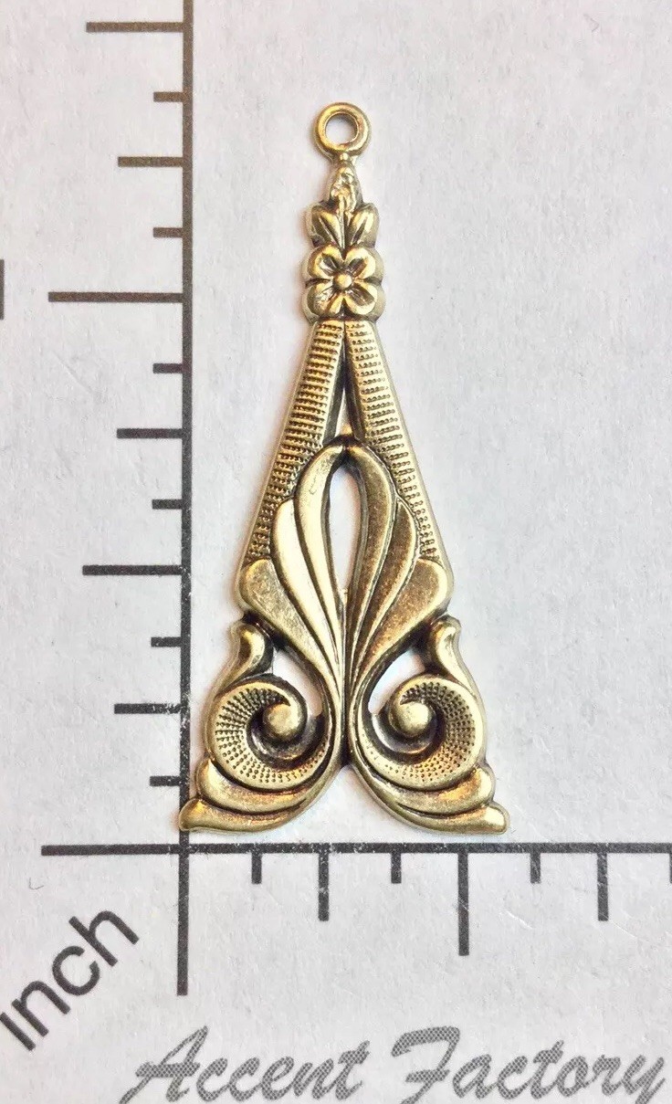 26533         4 Pc Brass Oxidized Victorian Dangle Jewelry Finding