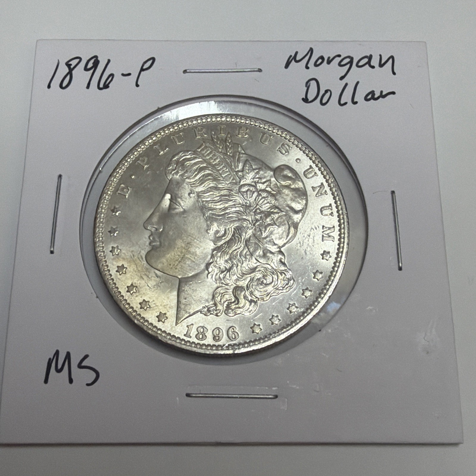 1896-P Morgan Silver Dollar - Brilliant Uncirculated + (BU+)