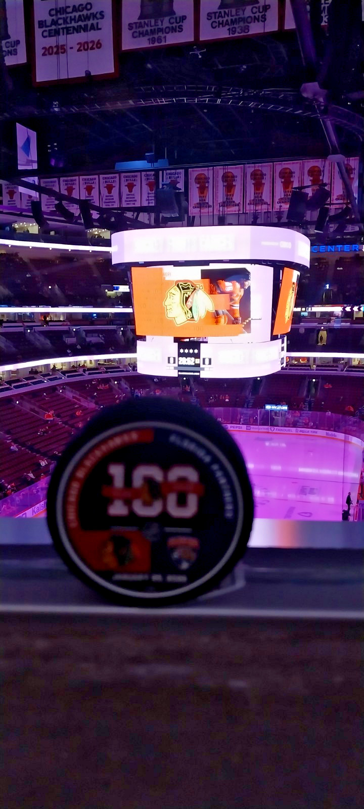 Chicago Blackhawks verses Florida Panthers Match Puck: From The 1/25/2026 Game