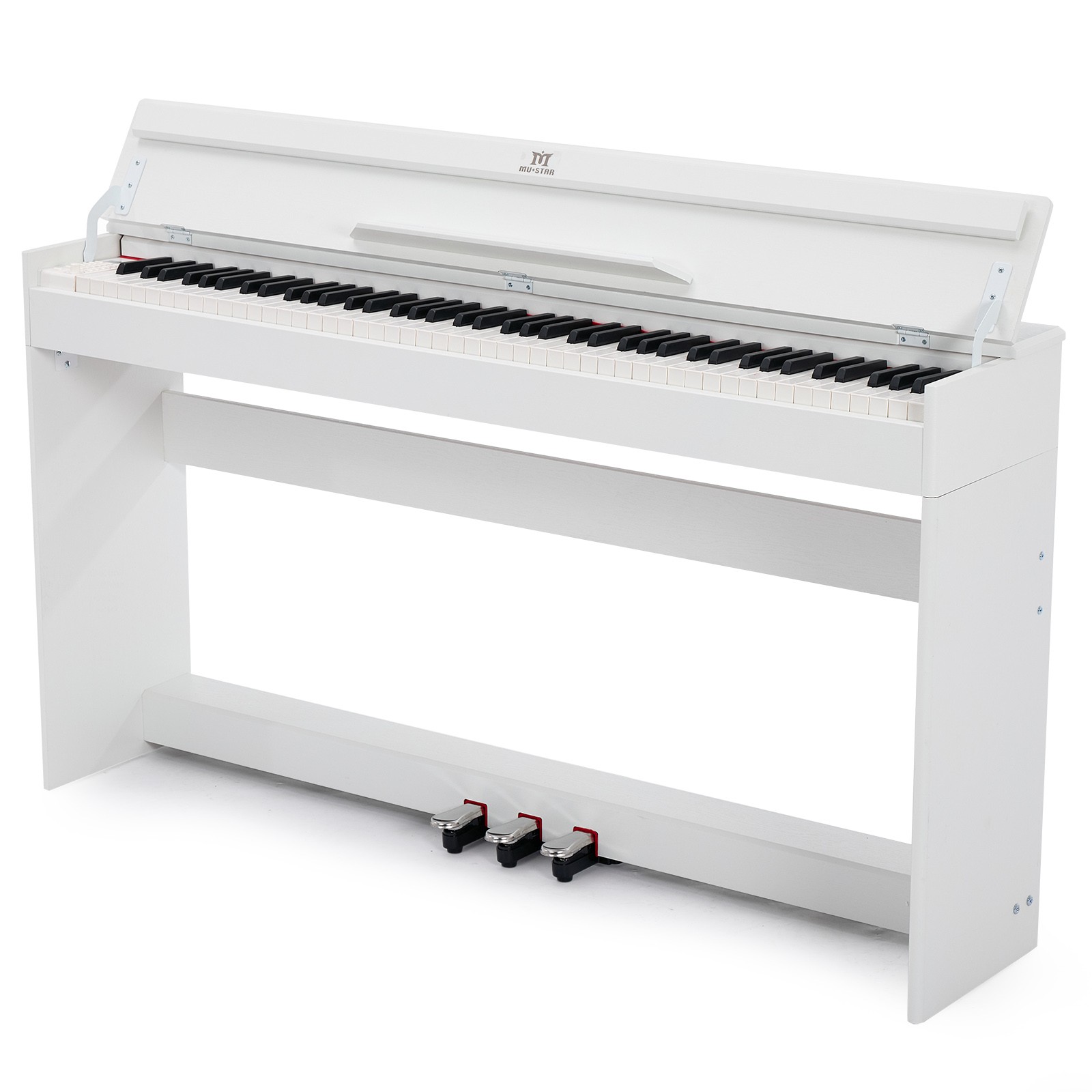 88 Keys White Digital Piano Graded Hammer Action Keyboards for Beginner USB/MIDI
