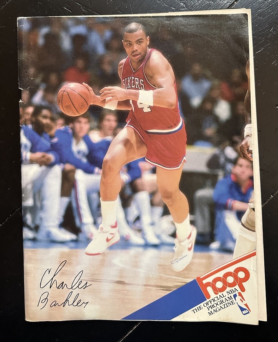April 3 1987 NJ Nets HOME Basketball Program vs 76ers - Charles Barkley cover