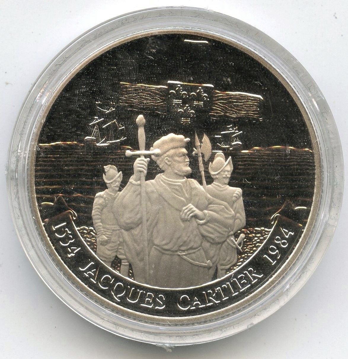 1984 Canada Jacques Cartier $1 Dollar Proof Coin + Capsule - P943