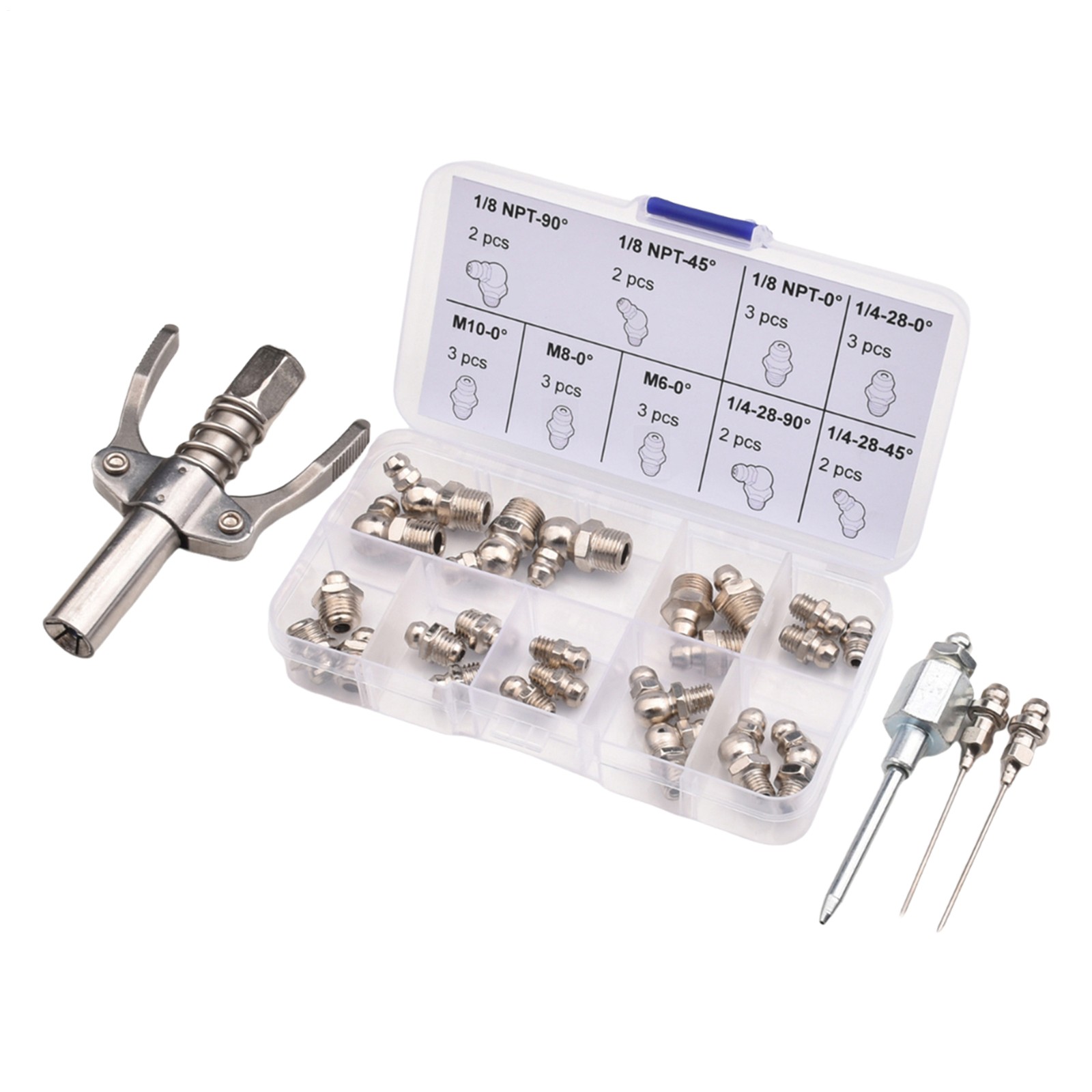 Grease Coupler High Pressure Grease Fittings With 3 Grease Needles
